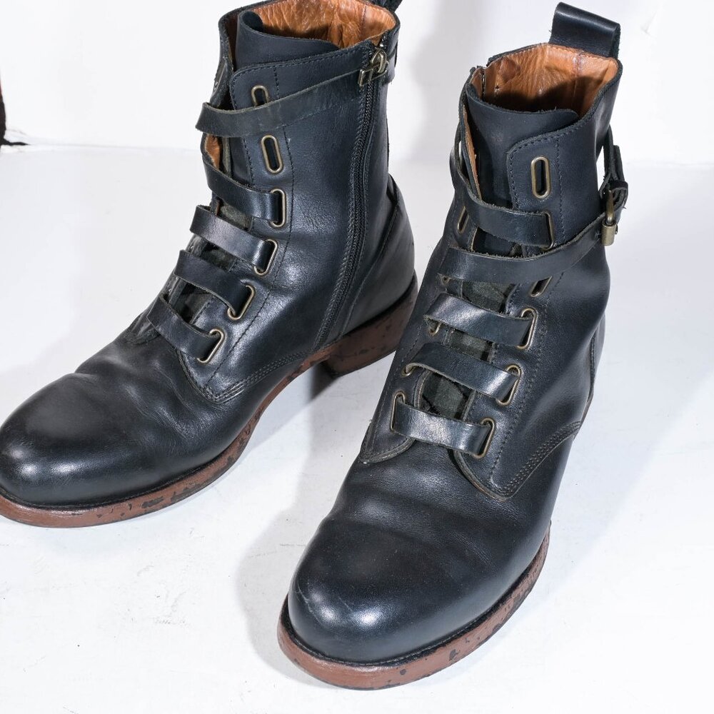 True Religion Leather Strap Lace Boots - 46 EU